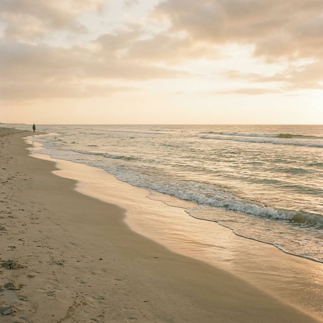 ocean waves at golden hour